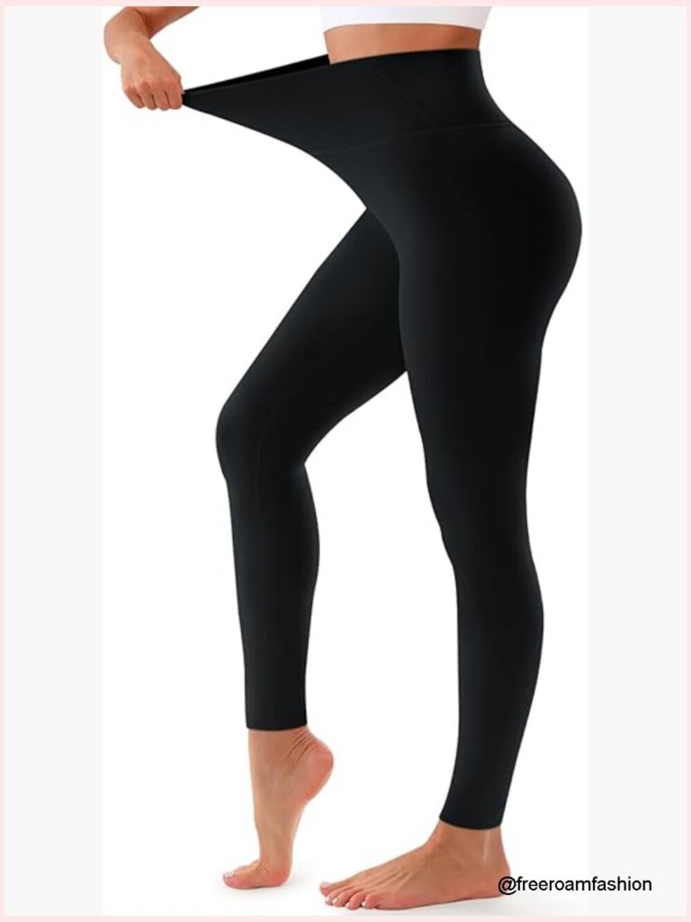 High Waisted Tummy Control Leggings - Non See Through Soft Yoga Pants